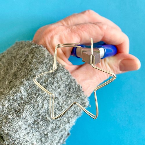 Margot Potter's Shine a Star Earrings - , Contemporary Wire Jewelry, Design, , bend both wires straight up